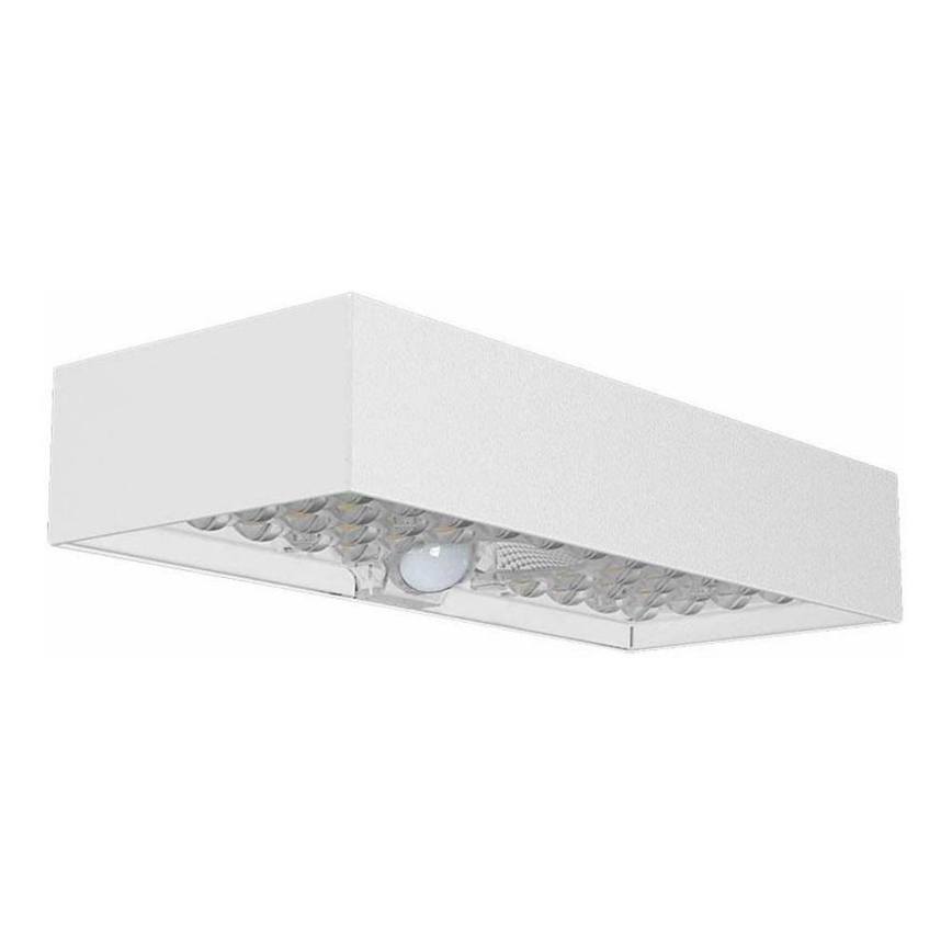 Soldrevet LED væglampe med sensor LED/6W/3,7V IP65 4000K 3000 mAh hvid