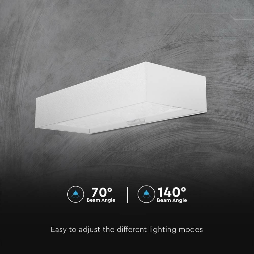 Soldrevet LED væglampe med sensor LED/6W/3,7V IP65 4000K 3000 mAh hvid