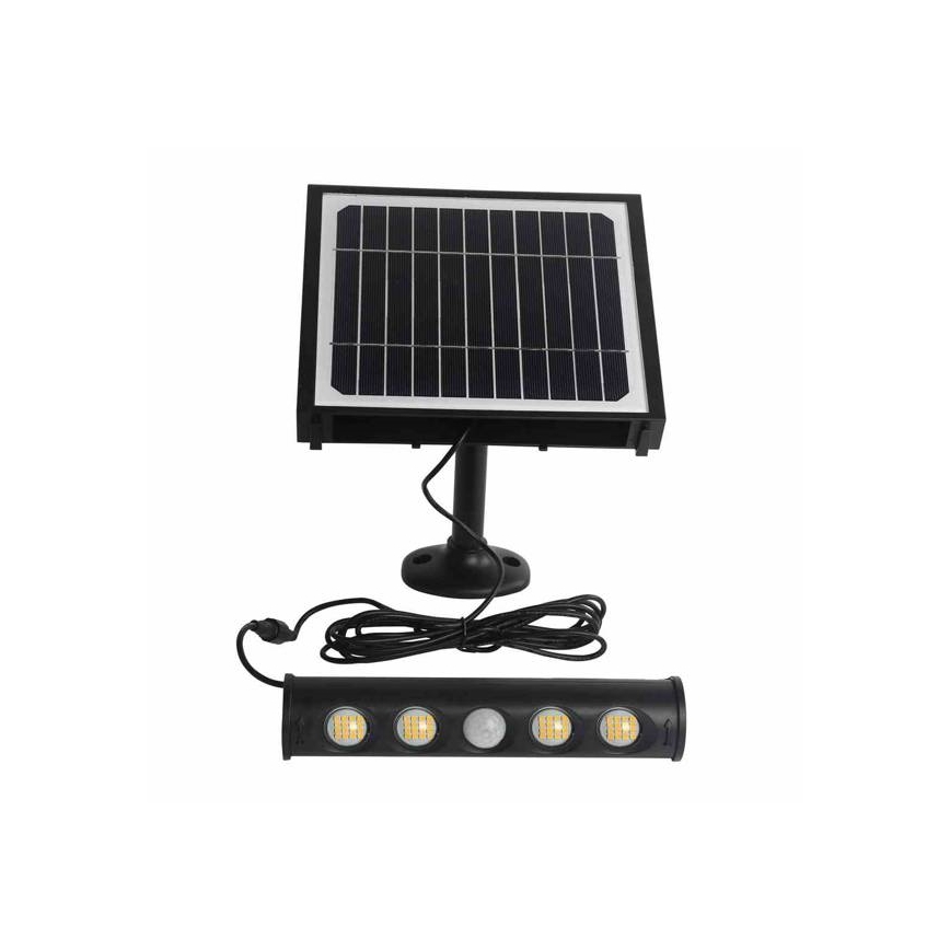 Soldrevet LED væglampe med sensor LED/8W/3,7V 4000 mAh 4000K IP65