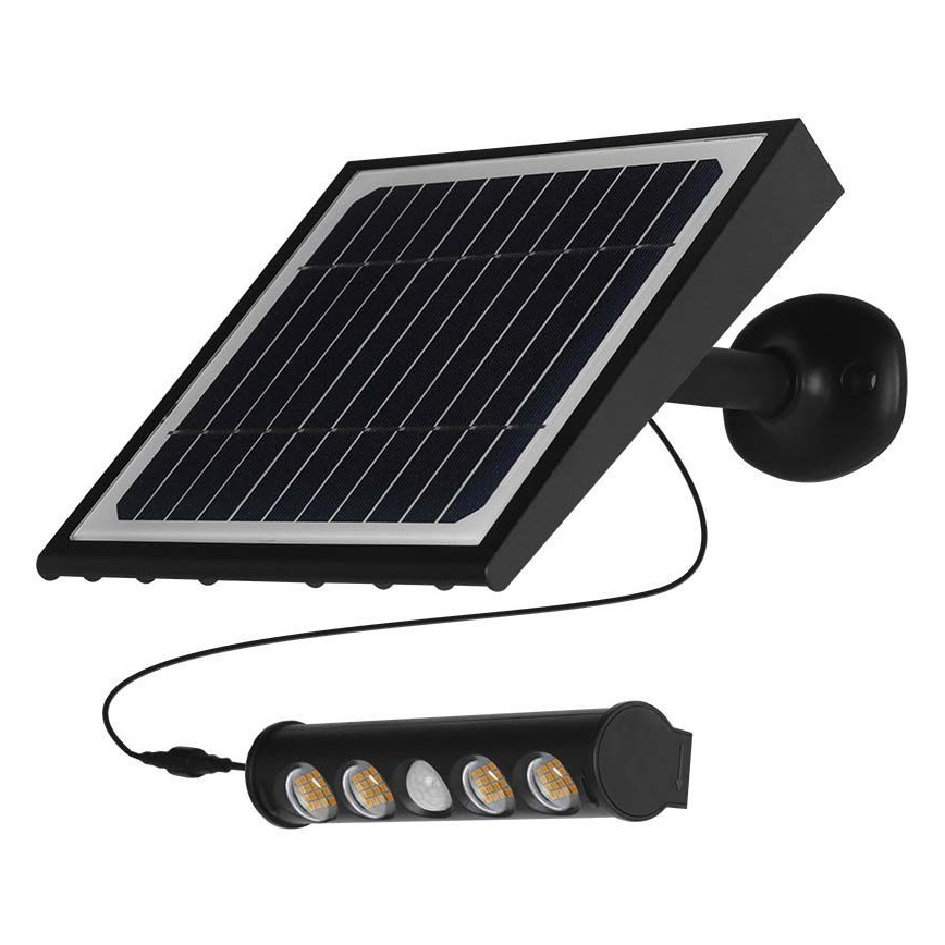 Soldrevet LED væglampe med sensor LED/8W/3,7V IP65 3000K
