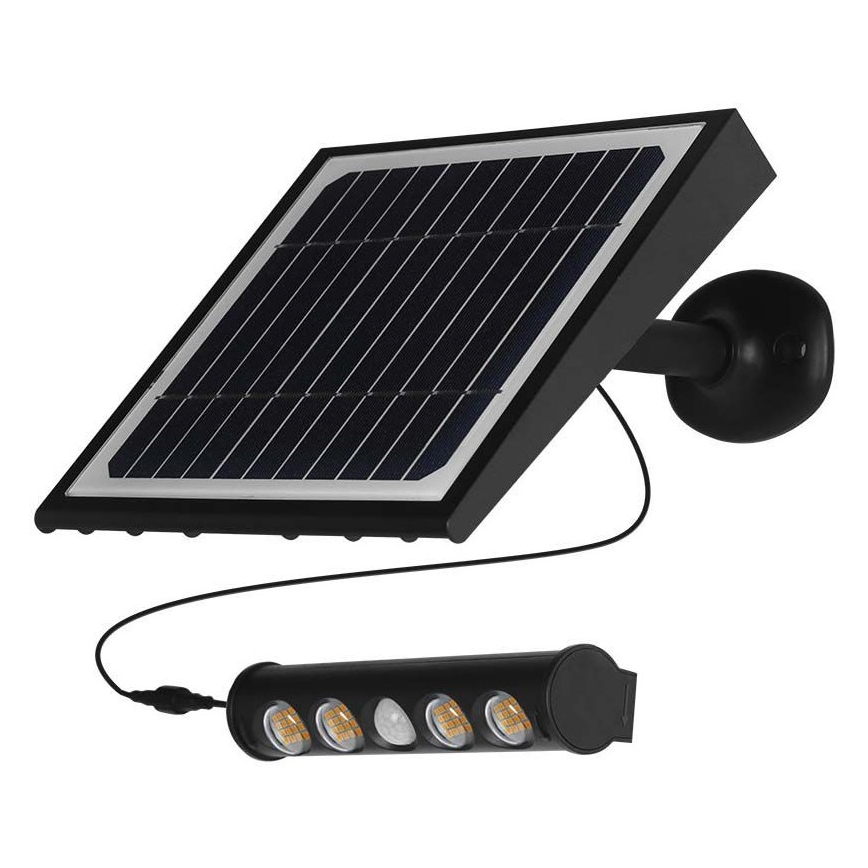 Soldrevet LED væglampe med sensor LED/8W/3,7V IP65 4000K