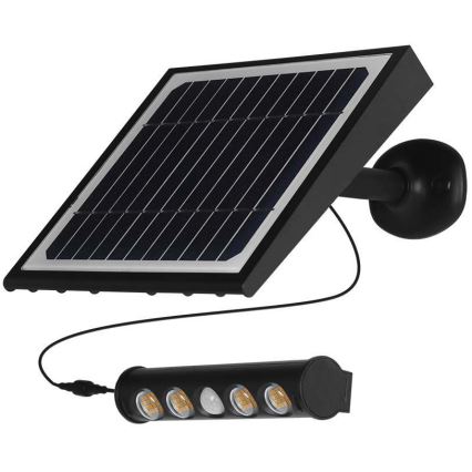 Soldrevet LED væglampe med sensor LED/8W/3,7V IP65 6000K