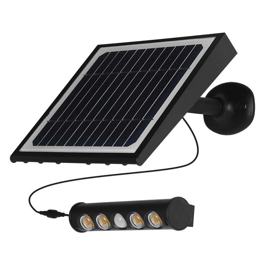 Soldrevet LED væglampe med sensor LED/8W/3,7V IP65 6000K