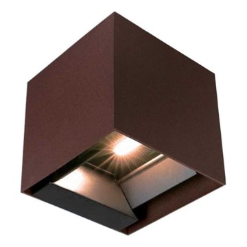 Soldrevet LED væglampe med sensor LED/9W/3,7V 3000/4000/5000K 2600 mAh IP65 brun
