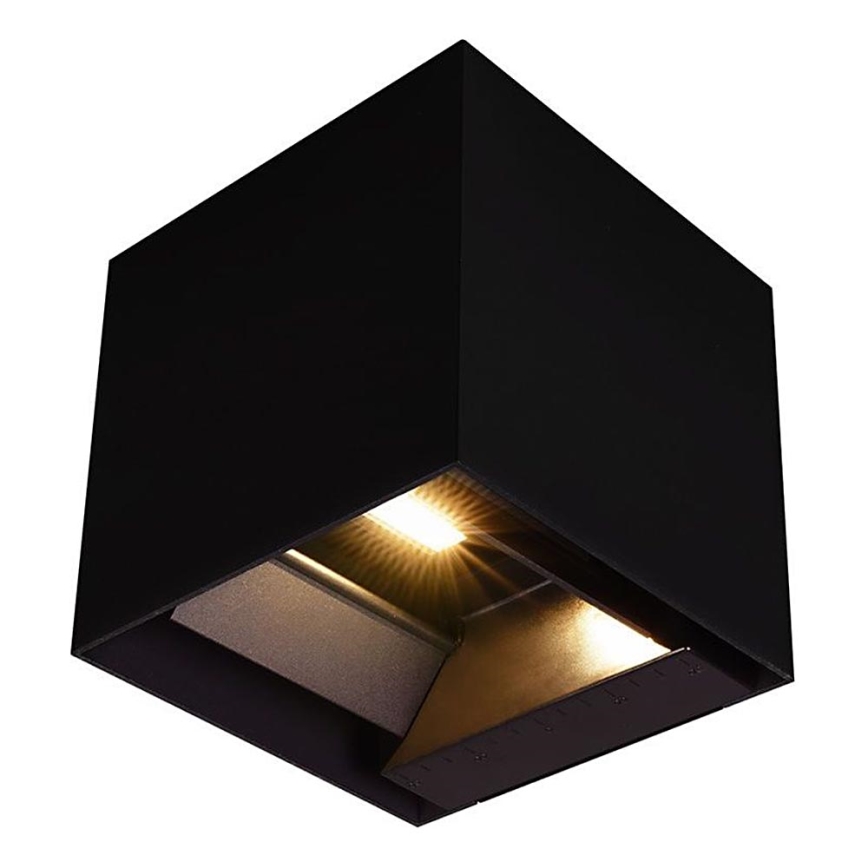 Soldrevet LED væglampe med sensor LED/9W/3,7V 3000/4000/5000K 2600 mAh IP65 sort