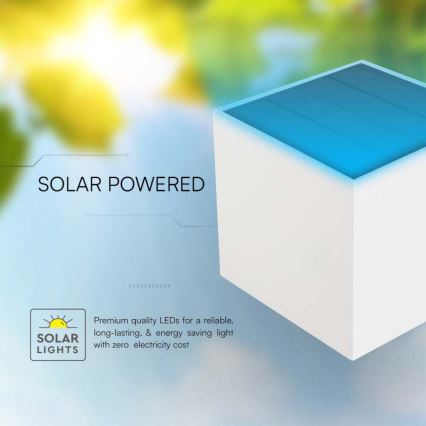 Soldrevet LED væglampe med sensor LED/9W/3,7V IP65 3000K 2600 mAh hvid