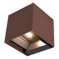 Soldrevet LED væglampe med sensor LED/9W/3,7V IP65 4000K brun