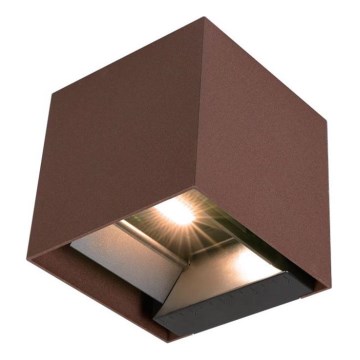 Soldrevet LED væglampe med sensor LED/9W/3,7V IP65 4000K brun