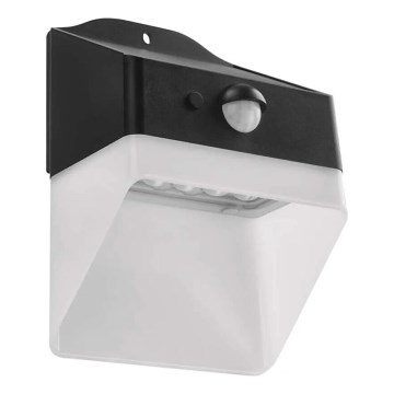 Soldrevet LED væglampe med sensor LUMI LED/3,7W IP65 sort