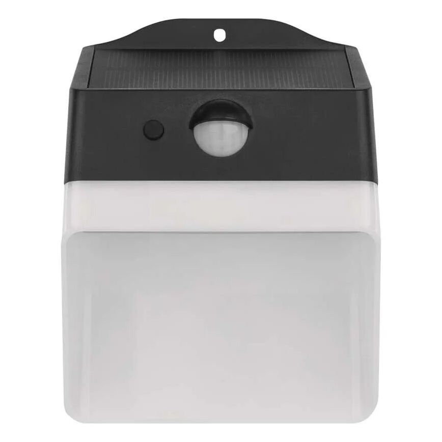 Soldrevet LED væglampe med sensor LUMI LED/3,7W IP65 sort