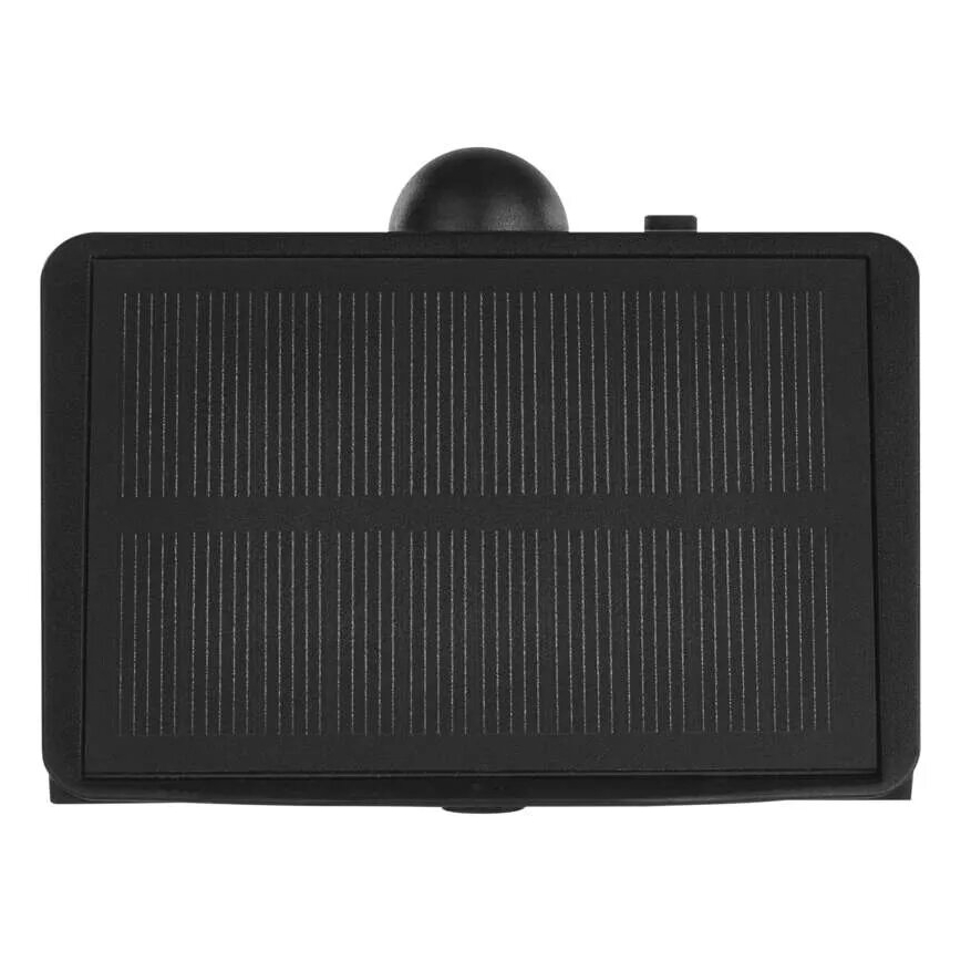 Soldrevet LED væglampe med sensor LUMI LED/3,7W IP65 sort