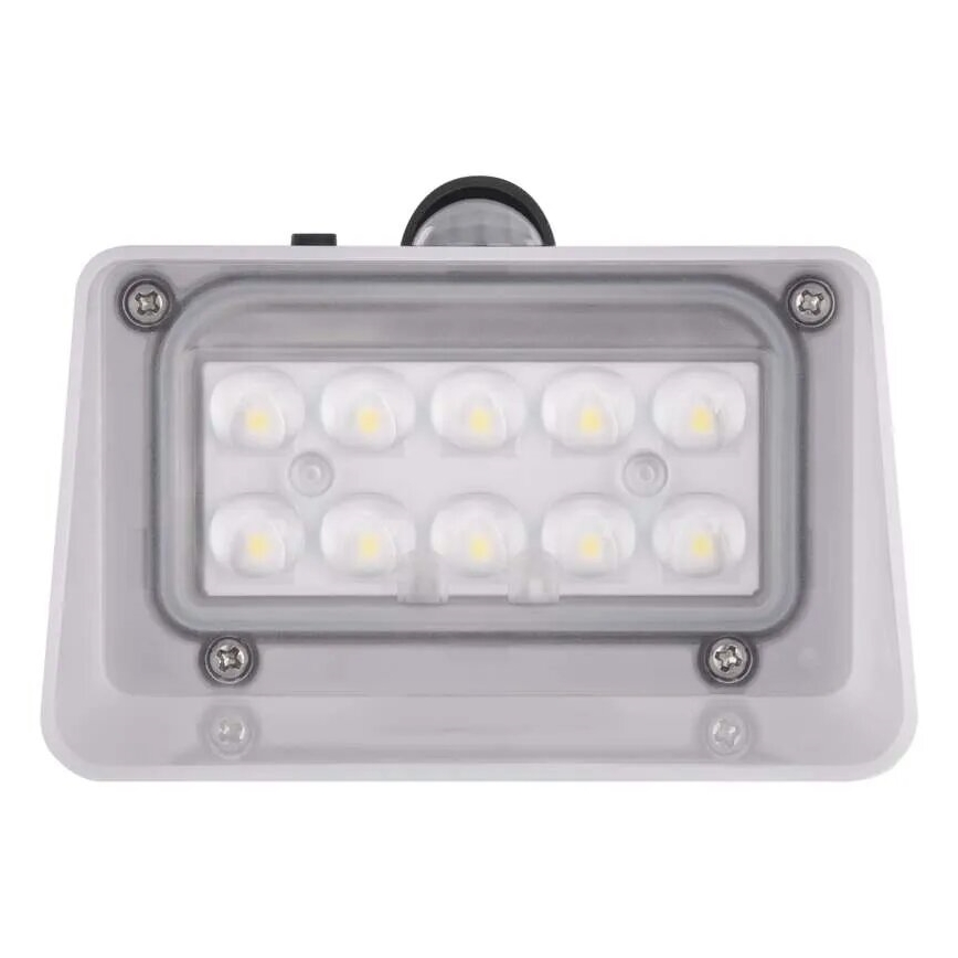 Soldrevet LED væglampe med sensor LUMI LED/3,7W IP65 sort