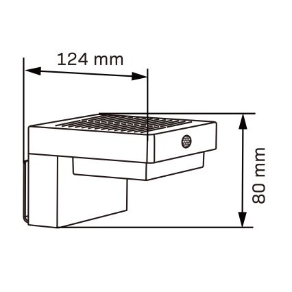 Soldrevet LED væglampe med sensor MALI LED/4,5W/3,7V 2000 mAh IP44 sort