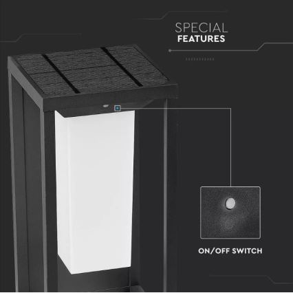 Soldrevet LED væglampe med sensor SAMSUNG CHIP LED/2W/3,7V IP65