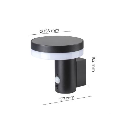 Soldrevet LED væglampe med sensor SOLARIS3 LED/5,5W/3,7V 4000K IP44 2600 mAh