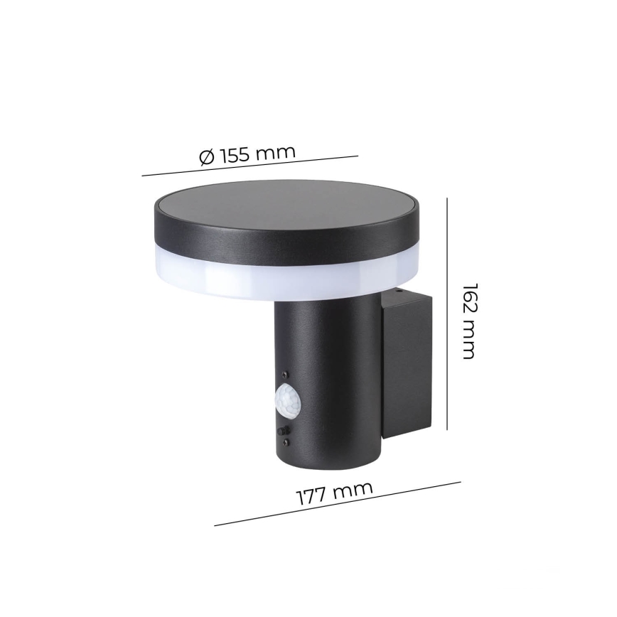 Soldrevet LED væglampe med sensor SOLARIS3 LED/5,5W/3,7V 4000K IP44 2600 mAh