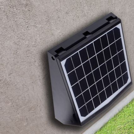 Soldrevet LED væglampe med bevægelses- og skumringssensor TRANSFORMER LED/7W/3,7V IP65 + fjernbetjening
