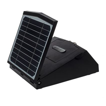 Soldrevet LED væglampe med bevægelses- og skumringssensor TRANSFORMER LED/7W/3,7V IP65 + fjernbetjening