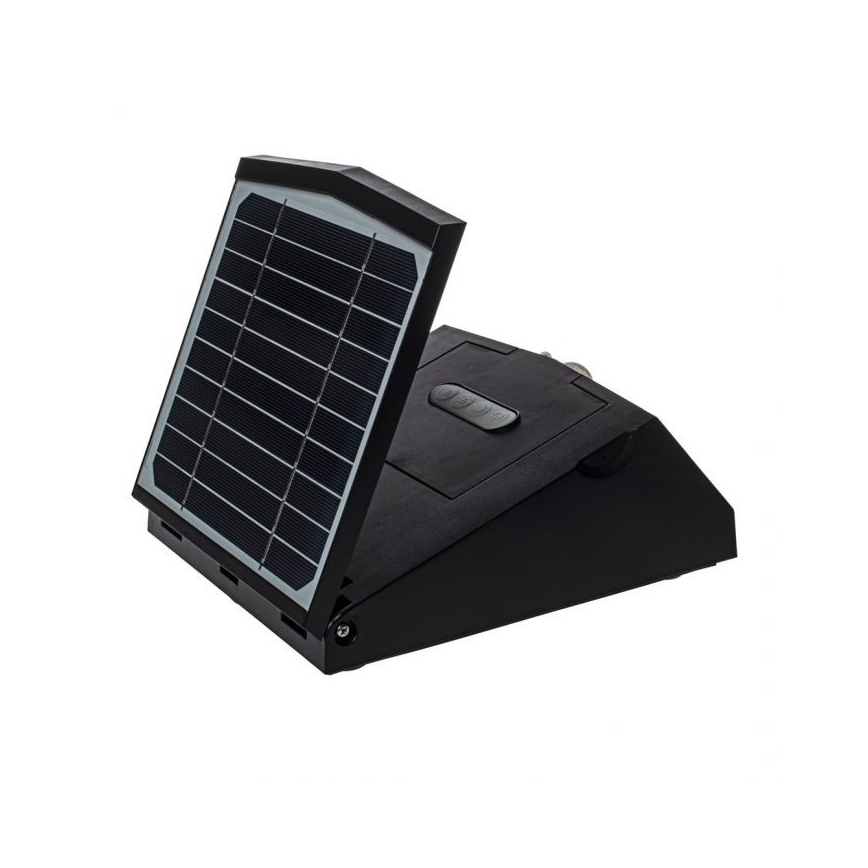 Soldrevet LED væglampe med bevægelses- og skumringssensor TRANSFORMER LED/7W/3,7V IP65 + fjernbetjening