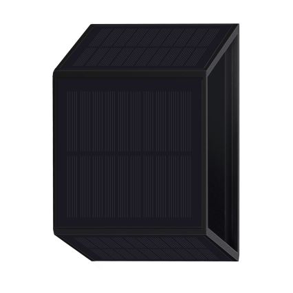 Soldrevet LED væglampe WINGS LED/2W/1300 mAh 3,7V 6000K IP54 sort