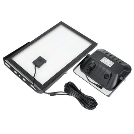 Soldrevet projektør med sensor LED/30W/6,4V 4000K IP65 + fjernbetjening