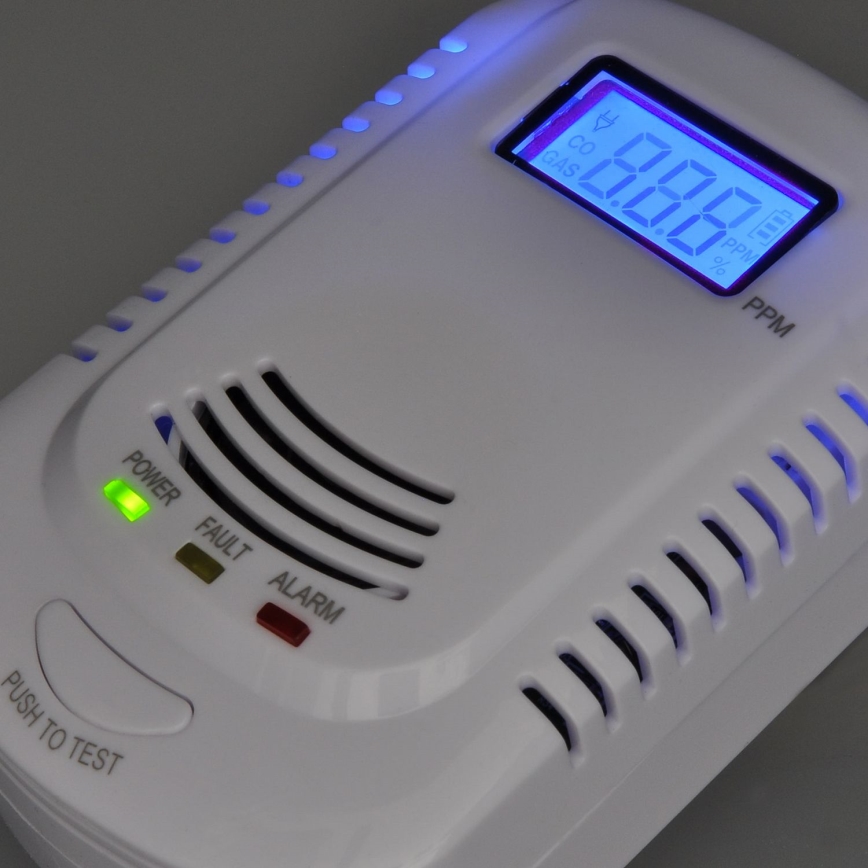 Carbon monoxide og flammable gas detector 230V