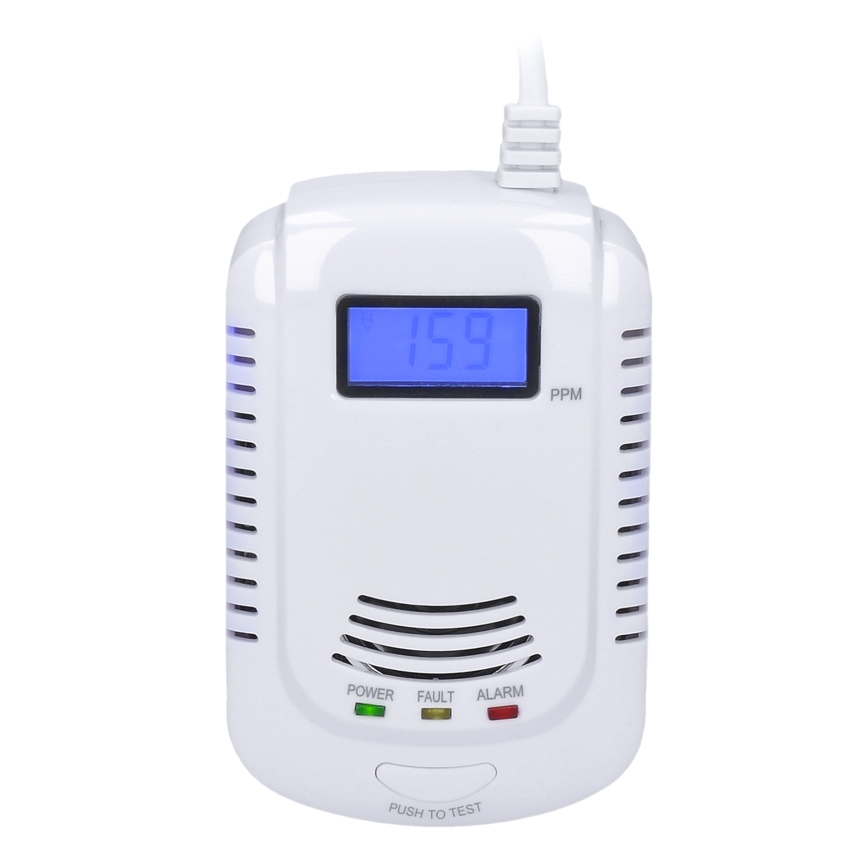 Carbon monoxide og flammable gas detector 230V
