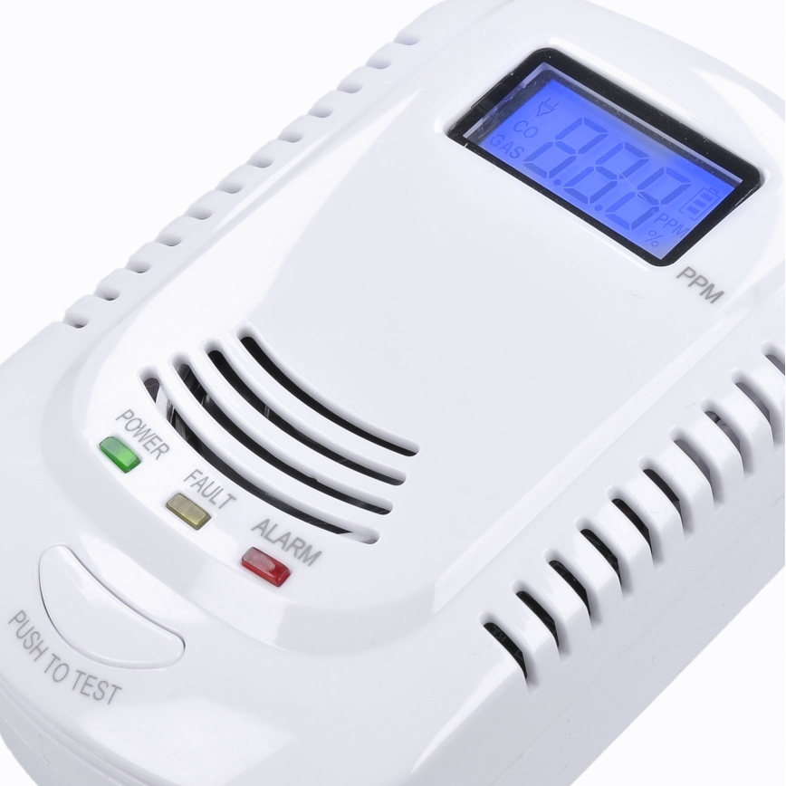 Carbon monoxide og flammable gas detector 230V