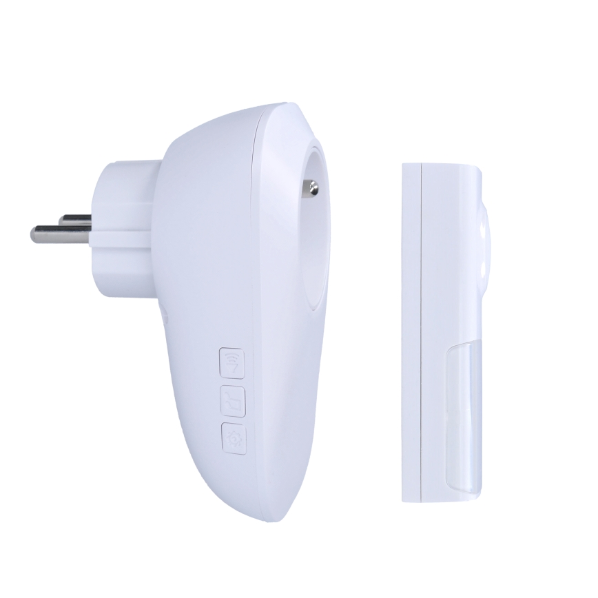 Trådløs plugin-dørklokke 230V/1xLR23A IP55