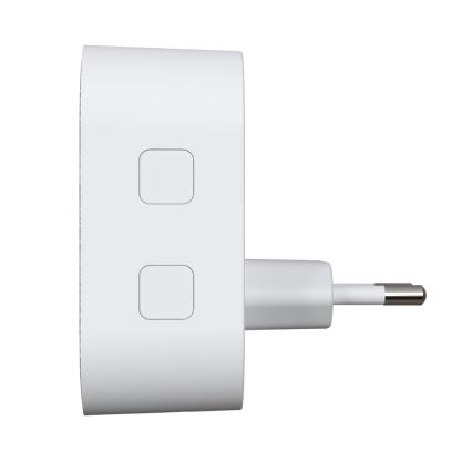 Trådløs plugin-dørklokke 230V + 2x knap 2xCR2032 IP44 hvid