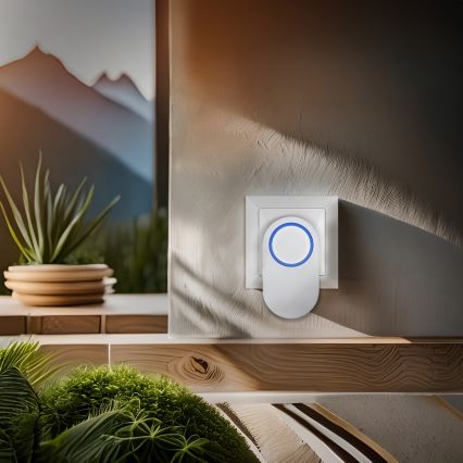 Trådløs plugin-dørklokke 230V/1xCR2032 IP56 hvid
