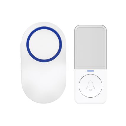 Trådløs plugin-dørklokke 230V/1xCR2032 IP56 hvid