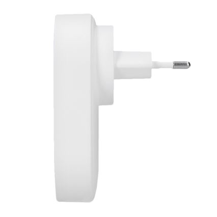 Trådløs plugin-dørklokke 230V/1xCR2032 IP56 hvid