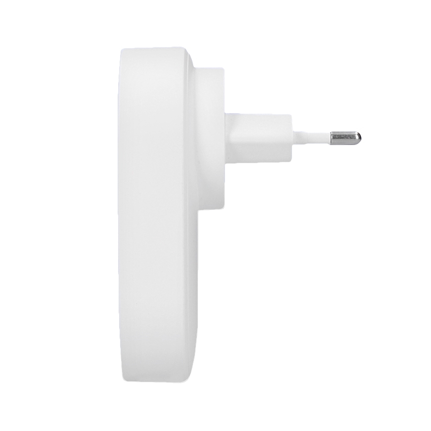 Trådløs plugin-dørklokke 230V/1xCR2032 IP56 hvid