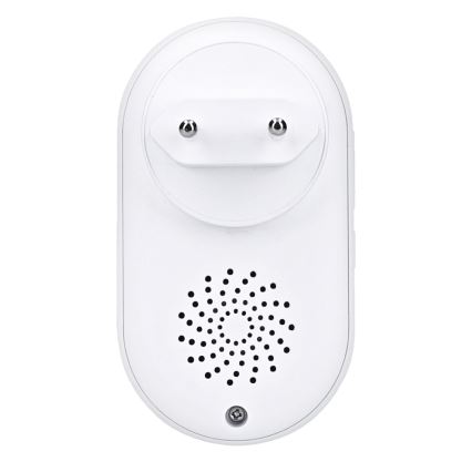 Trådløs plugin-dørklokke 230V/1xCR2032 IP56 hvid