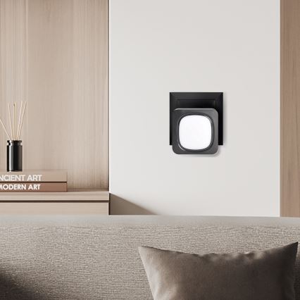Trådløs dørklokke med LED-lys 230V IP56 sort