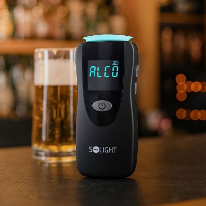 Professionel kontaktfri alkoholtester Fuel Cell, 0,0 - 5,0‰ BAC, følsomhed 0,08‰, 3xAA