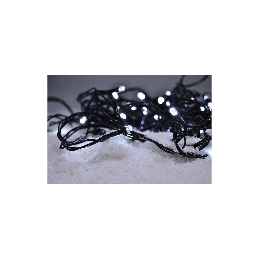 Udendørs LED lyskæde 300xLED/8 funktioner 35 m IP44 kold hvid