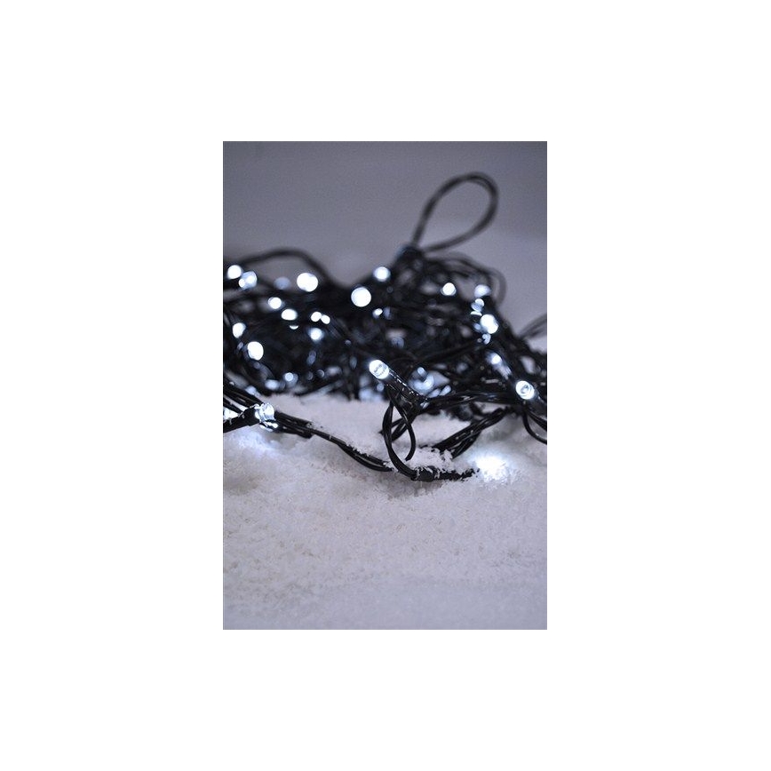 Udendørs LED lyskæde 300xLED/8 funktioner 35 m IP44 kold hvid