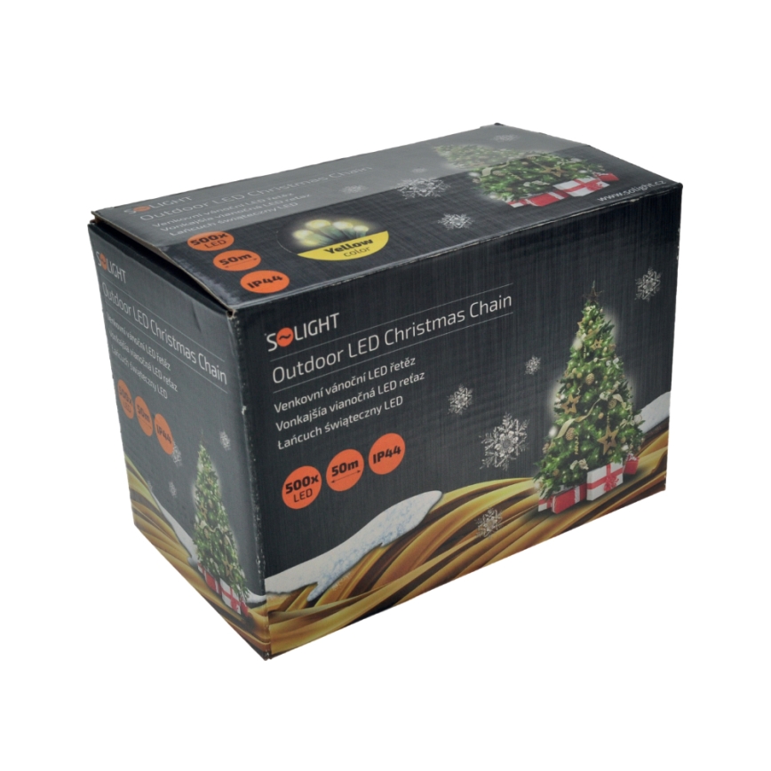 LED udendørs lyskæde 500xLED/8 funktioner IP44 55 m varm hvid