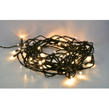 LED udendørs julelyskæde 500xLED/8 funktioner IP44 55m varm hvid