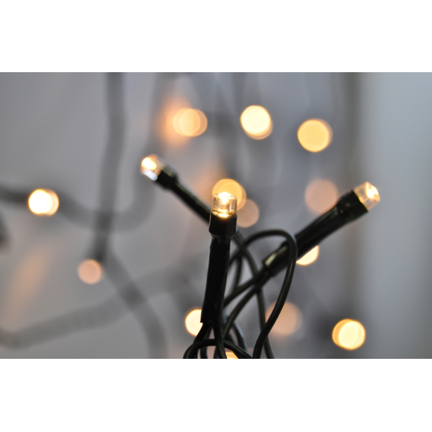 LED udendørs julelyskæde 500xLED/8 funktioner IP44 55m varm hvid