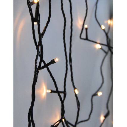 LED udendørs julelyskæde 500xLED/8 funktioner IP44 55m varm hvid