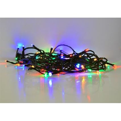LED udendørs julelyskæde 100xLED/8 funktioner 13 m IP44 multifarvet