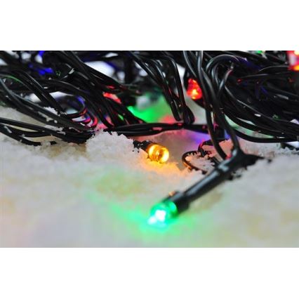 LED udendørs julelyskæde 100xLED/8 funktioner 13 m IP44 multifarvet