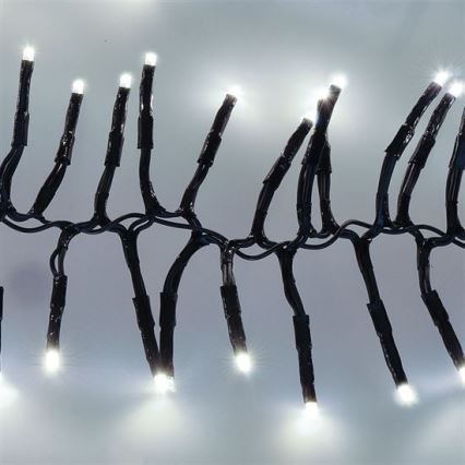 LED udendørs lyskæde 576xLED/8 funktioner 8m IP44 kold hvid + fjernbetjening