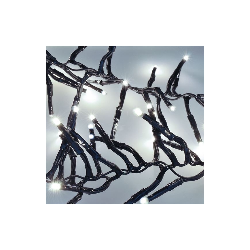 LED udendørs lyskæde 576xLED/8 funktioner 8m IP44 kold hvid + fjernbetjening