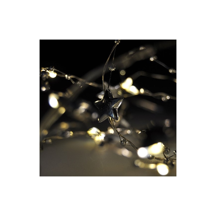 LED lyskæde 20xLED/2xAA 1,5 m varm hvid