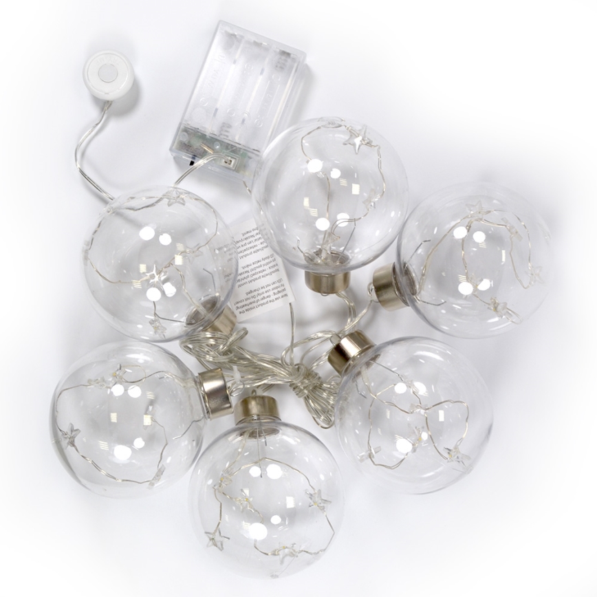 LED julekæde 30xLED/3xAA 2,5m varm hvid
