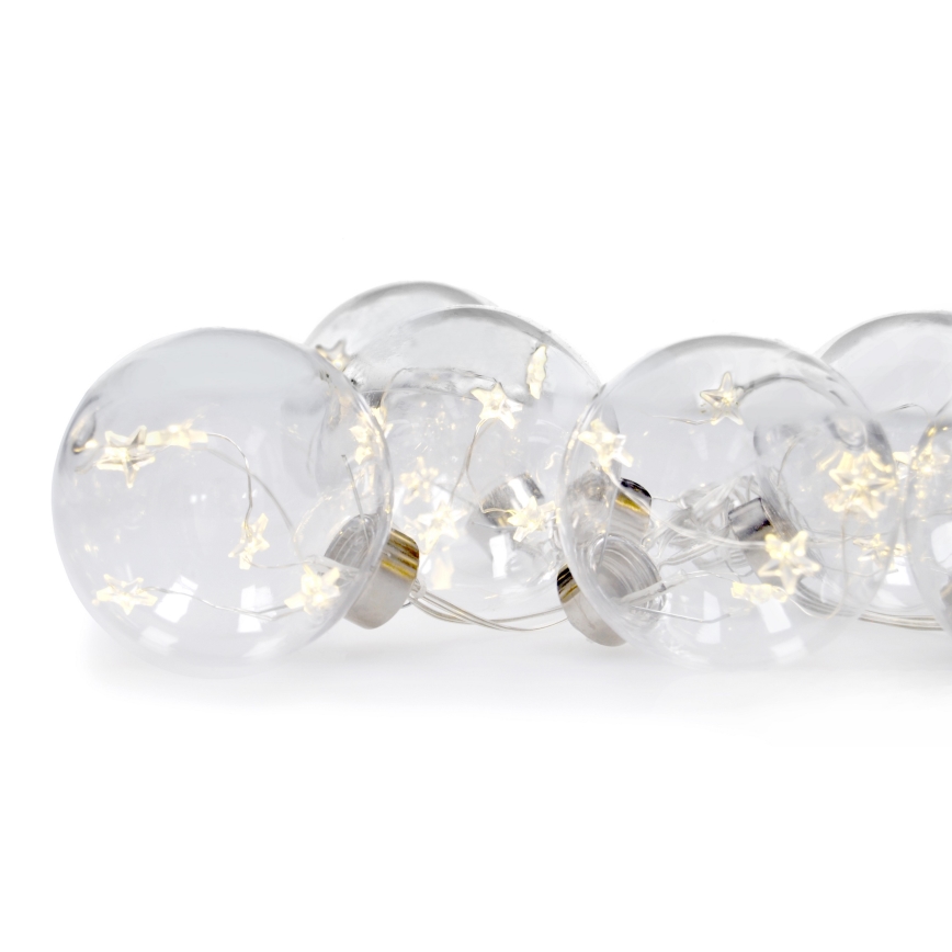 LED julekæde 30xLED/3xAA 2,5m varm hvid